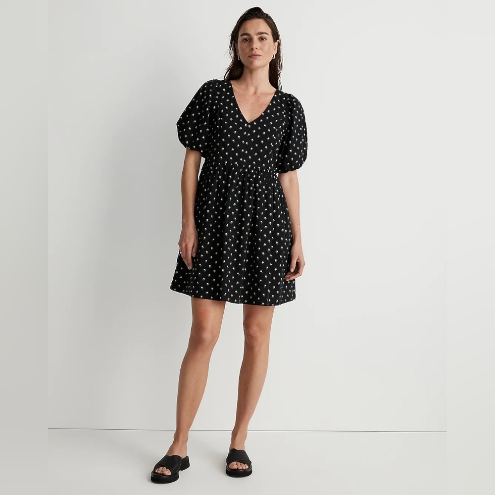 Madewell Puff Sleeve Ikat Dress